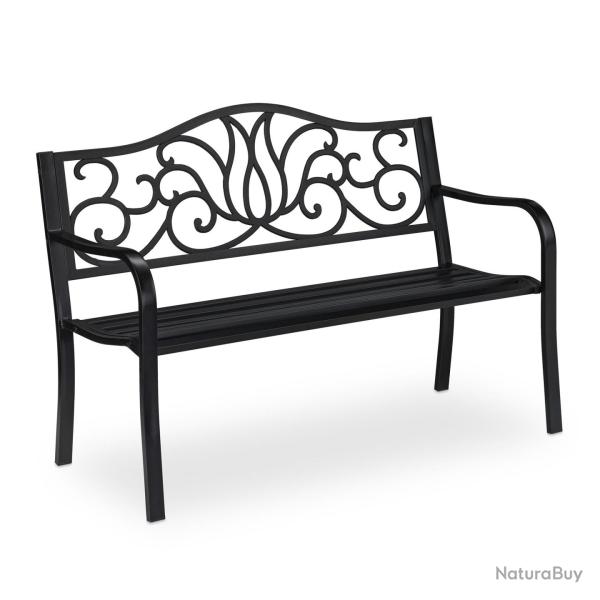Banc de jardin d�coratif pour 2 personnes 90 x 127,5 x 63 cm usage ext�rieur confort style antique
