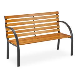 Banc de jardin 2 places confortable terrasse balcon 120 x 45 x 40 cm en bois dur marron 13_0010456
