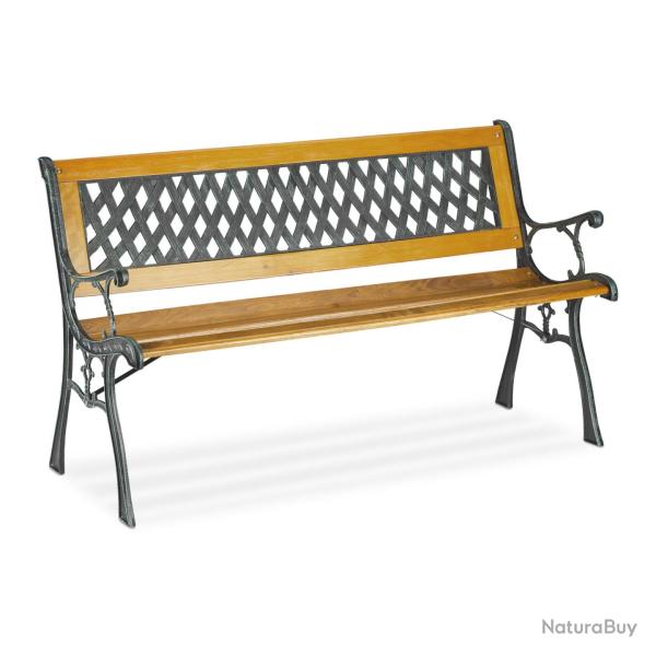 Banc de jardin ext�rieur r�tro pour 2 personnes assise incurv�e confortable 120 x 60 x 80 cm en pla