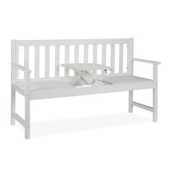 Banc de jardin avec table int&eacute;gr&eacute;e 150 x 60 x 85 cm convivial et pratique style moderne en bois bla