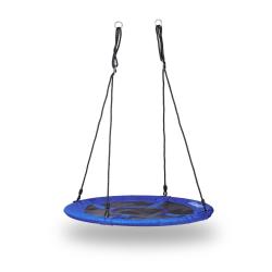 Balan&ccedil;oire nid d'oiseau ronde jardin pour enfants et adultes confort d'assise moderne 110 cm en nyl