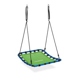 Balan&ccedil;oire nid d'oiseau rectangulaire ext&eacute;rieur jardin confort renforc&eacute; structure en acier verte 13