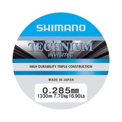 Nylon Shimano Technium Invisitec A Mono Grey Grande Bobine 7.7kg Grey 0.285 1330m