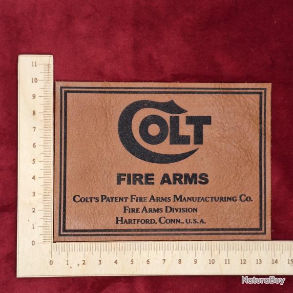 Etiquette en cuir pour coffret Colt #1