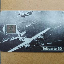 TELECARTE 50 ANS DU D-DAY 1944-1994 MARAUDERS B26 DE L US AIR FORCE  SURVOLANT LE JOUR J 6 JUIN 1944
