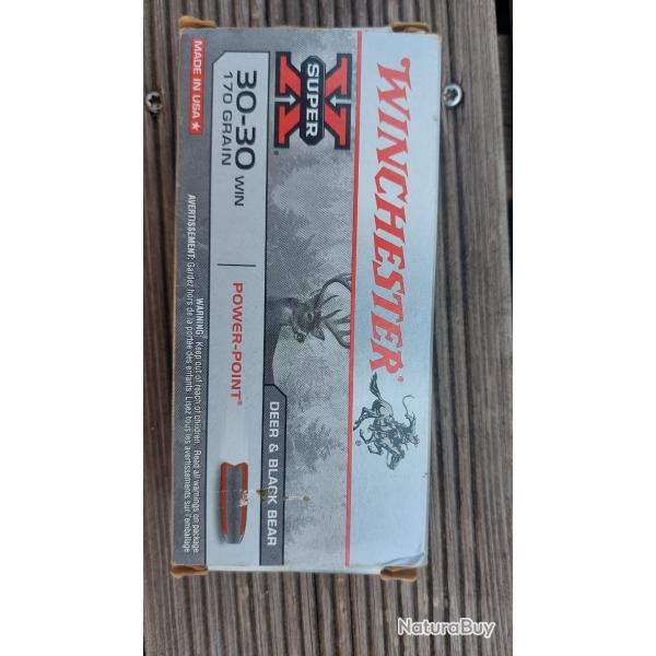 BALLES 30X30 WINCHESTER SUPER X POWER POINT 170GR.