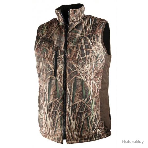 Gilet matelass� r�versible Multi-Hunt roseaux L