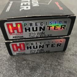 !! 2 boites HORNADY ELD-X 270 win  &agrave; 1� sans prix de r&eacute;serve