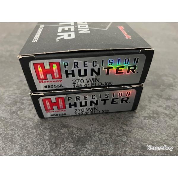!! 2 boites HORNADY ELD-X 270 win  � 1� sans prix de r�serve
