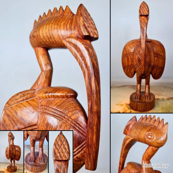 Sculpture de Calao, S�noufo, H : 29 cm, L : 13 cm