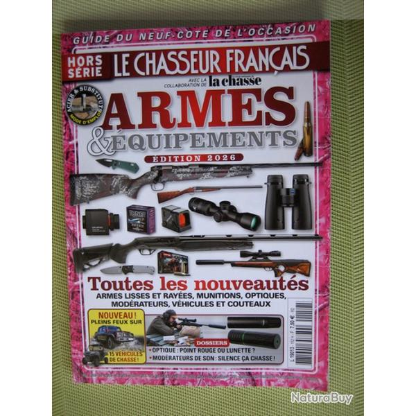 Hors s�rie du chasseur fran�ais 2026 cote des armes et pr�sentation des munitions lisses et ray�es