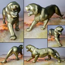 Sculpture Jaguar Art D&eacute;co en bronze