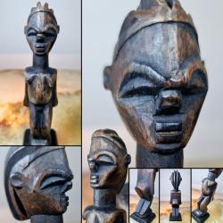 Figurine Yaka Yiteke socl&eacute;e, H : 17 cm, L : 6 cm