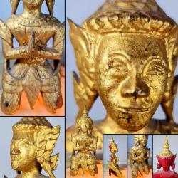 Bouddha en pri&egrave;re, H : 23 cm - Sculpture - Tha&iuml;lande, collection du Docteur Jean MOREAUX-