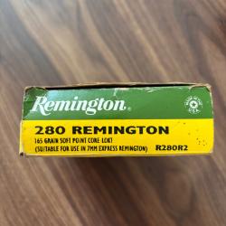 18 balles 280 remington Core-Lokt