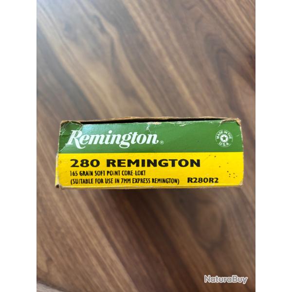 18 balles 280 remington Core-Lokt