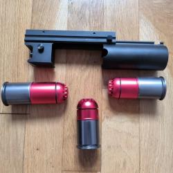 Lance Grenade Airsoft Avec 3 Grenades