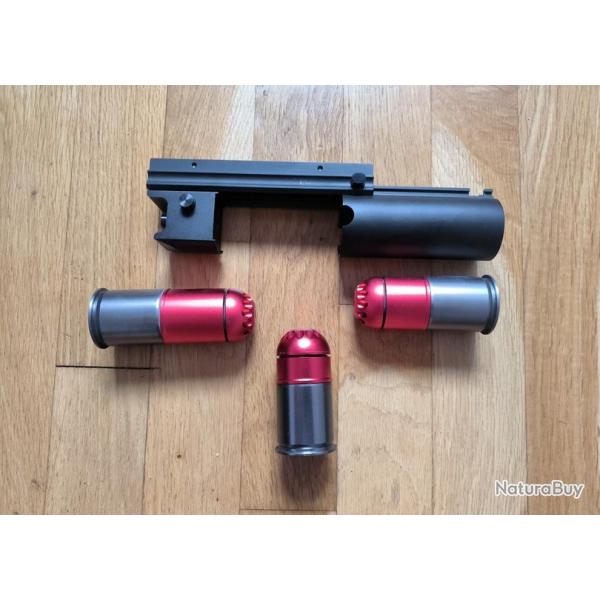 Lance Grenade Airsoft Avec 3 Grenades