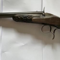Pistolet de salon et de tir XIX &egrave;me - Type Flobert