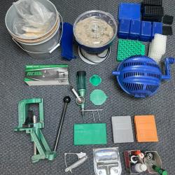 Lot complet de mat&eacute;riel de rechargement RCBS / Lyman - Presse Rock Chucker + accessoires