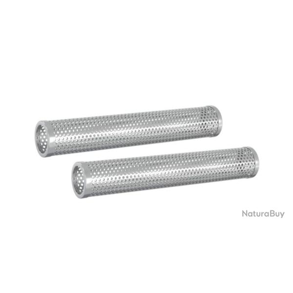 Tubes fumoir acier inox 304 argent� �5x30 cm pellets lot 2