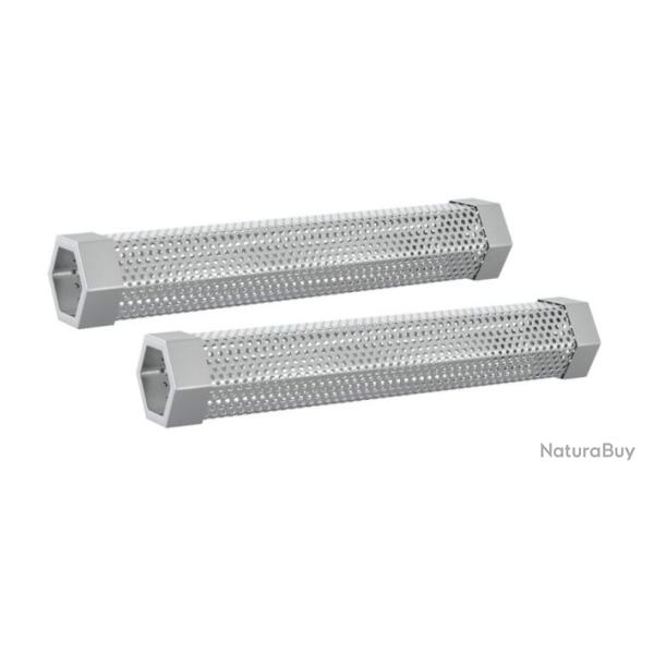 Tubes � fumer acier inox 304 argent� 5x5x30 cm pour pellets lot 2