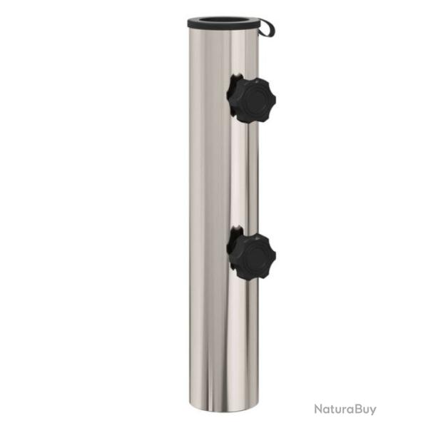 Tube base parasol acier inoxydable �5,5x30 cm r�glable r�sistant intemp�ries