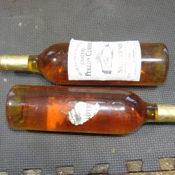 LOT DE 2 ANCIENNE BOUTEILLE DE VIN DOUX SAUTERNES 1995 CHATEAU PEILLON CLAVERIE Mr DUBOURG