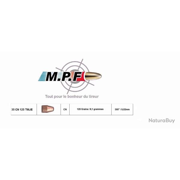 BallesMPF35 CN 125 Gr TMJE  �355" Ogives Cuivr�es /1000 Sp�ciales PCP port gratuit promo vacances