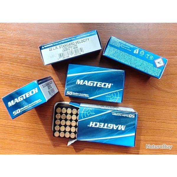 lot de 10 boites de 50 munitions Magtech 22LR Standard Velocity 40gr