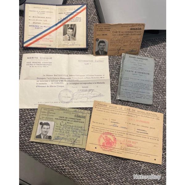 Dossier original complet - Combattant Volontaire de la R�sistance (CVR) - Alfred Ludovic Jean Coline