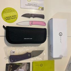 [NEUF] Couteau CIVIVI Baby Banter Micarta Violet SW - Mod&egrave;le pliant EDC Premium