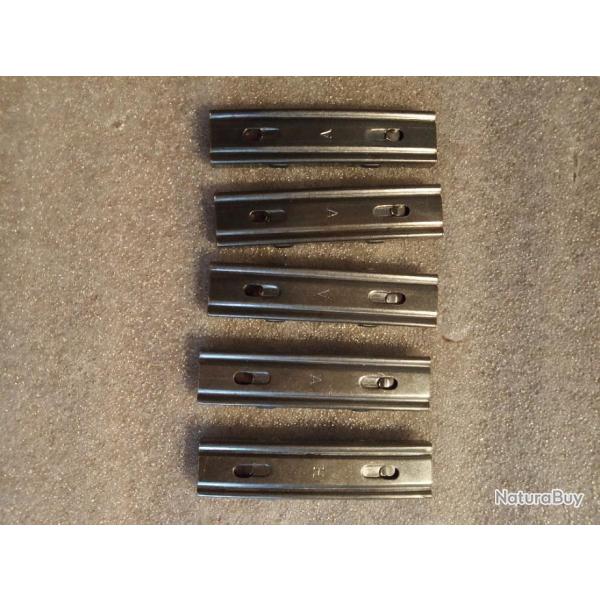 5 Lames clip chargeur Mauser su�dois M96 et 38