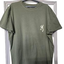 Tee-shirt vert "floqu&eacute; Browning" XL