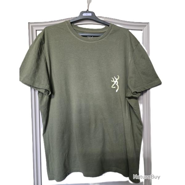Tee-shirt vert "floqu� Browning" XL
