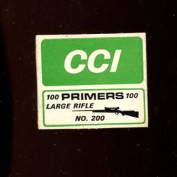 100 x amorces LARGE RIFLE - marque CCI  - plusieurs disponibles - PETIT PRIX + PORT COMPRIS