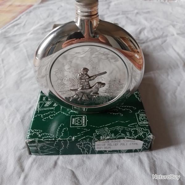 Flasque - gourde de chasse - �tains du Manoir - jamais servie - emballage d'origine