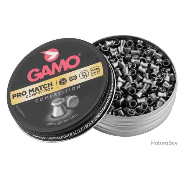 Plombs PRO MATCH COMPETITION 4,5 mm - GAMO - Ref G3150 - EAN 793676003931