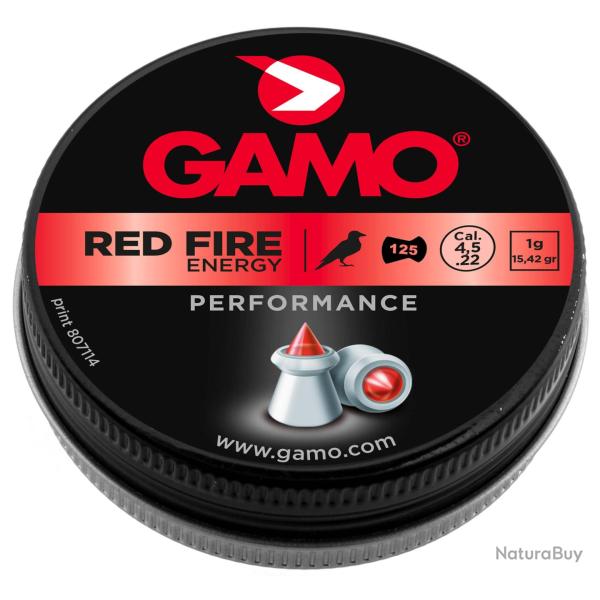 Plombs RED FIRE ENERGY 4,5 mm - GAMO - Ref G3370 - EAN 793676077390