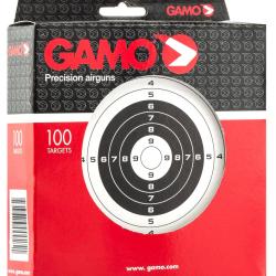 Paquet de 100 cibles cartonn&eacute;es 14 X 14 - GAMO - Ref G5100 - EAN 793676000251