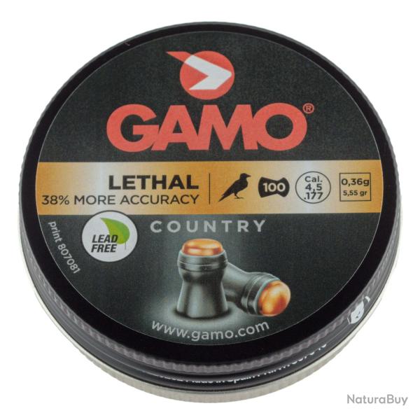 Plombs LETHAL - MORE PENETRATION 4,5 mm - GAMO - Ref G3375 - EAN 793676077369