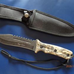 poignard dague de chasse + &eacute;tui ceinture