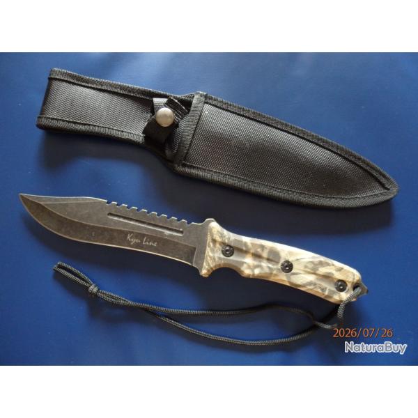 poignard dague de chasse + �tui ceinture