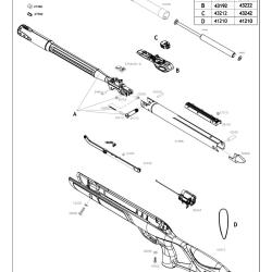 Pi&egrave;ces d&eacute;tach&eacute;es Gamo Roadster 4.5 mm et 5.5 mm 43192 - Gamo Groupe Rechargement Roads - Ref G643192