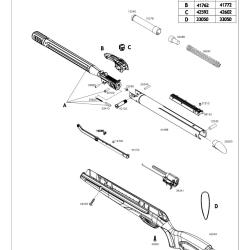 Pi&egrave;ces d&eacute;tach&eacute;es GAMO Replay 10 Maxxim 19.9J 4.5 mm 41762 - Groupe chargement REPLAY-1 - Ref G641762
