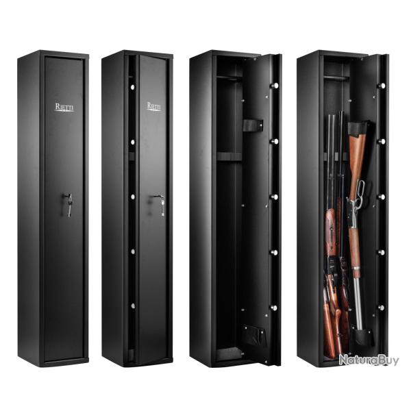 Coffre Rietti 5 armes � serrure � clef - 140 cm- 2mm 4+1 armes 140X25X25 / 33 Kg - Ref CR2204