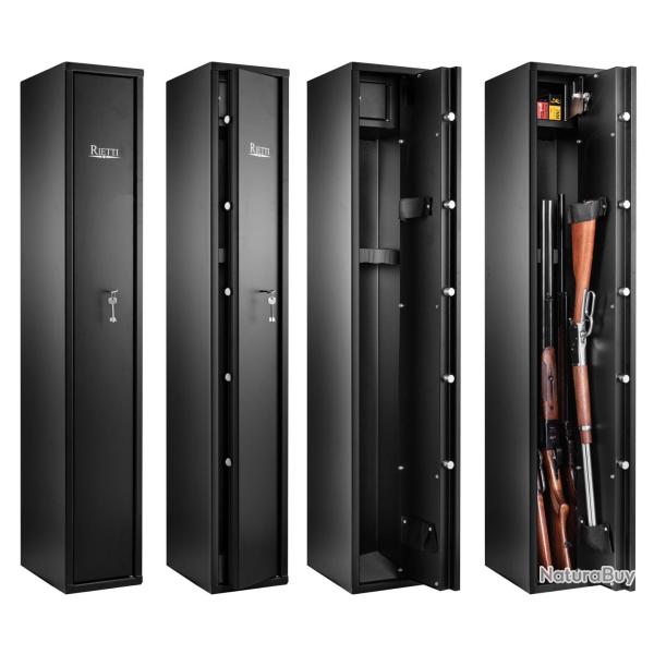 Coffre Rietti 5 armes � serrure � clef - 150 cm - 2mm 4+1 armes 150X25X33 / 41 Kg - Ref CR2205