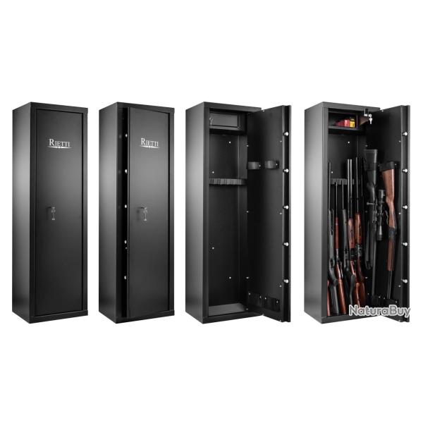 Coffre Rietti 10 armes � serrure � clef - 150 cm - 2mm 8+2 armes 150X45X33 / 61 Kg - Ref CR2210