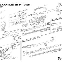 Pi&egrave;ces d&eacute;tach&eacute;es fusil &agrave; pompe Fabarm Cantilever Tube magasin acier 8 coups - Ref PFAF039
