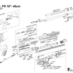 Pi&egrave;ces d&eacute;tach&eacute;es pour fusil &agrave; pompe Fabarm Martial FR 18'' (46cm) Bouton de surete s/a - Ref PFAB003